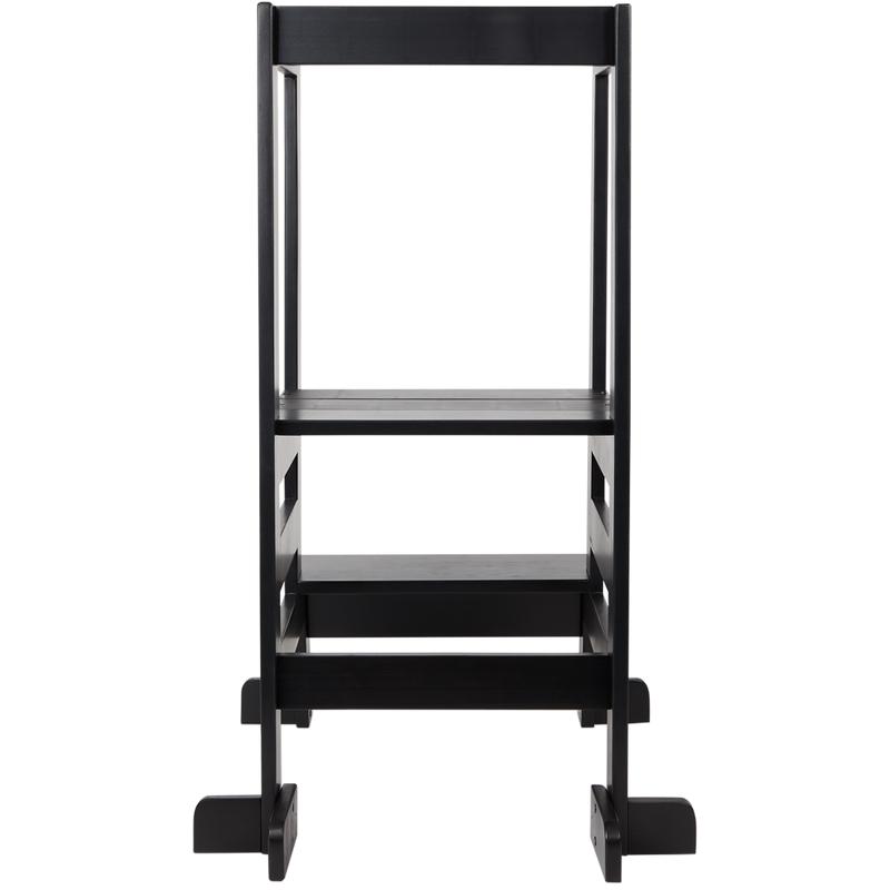 Wooden learning tower - black - for children