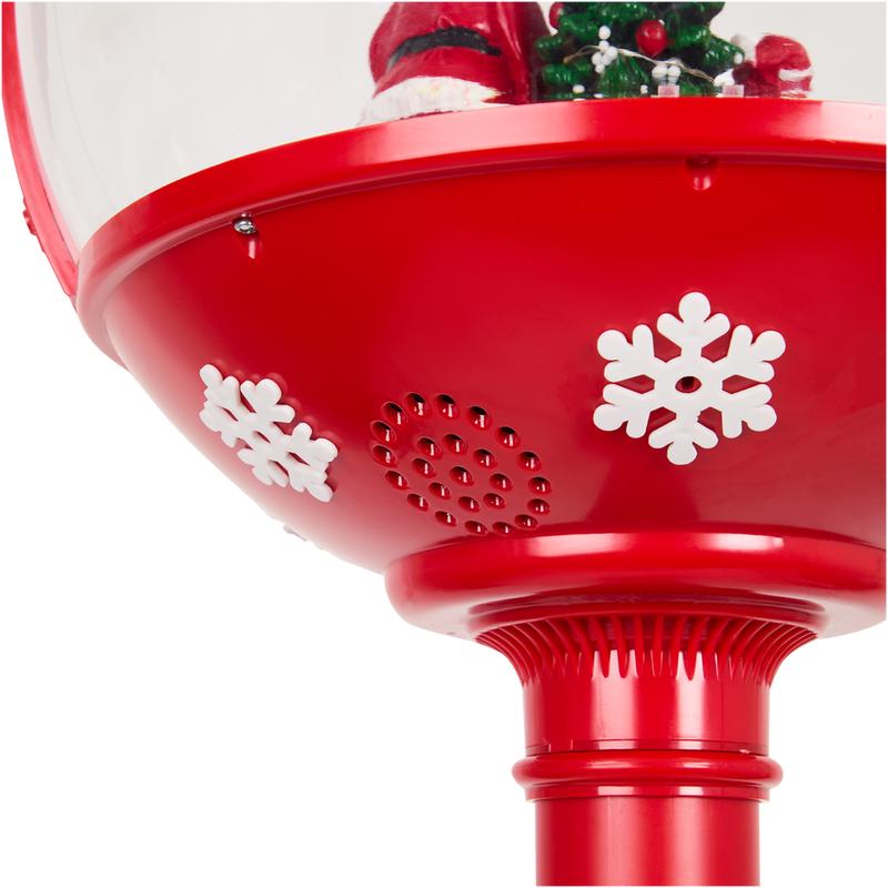 Christmas floor lamp with snow, light and sound - speaker