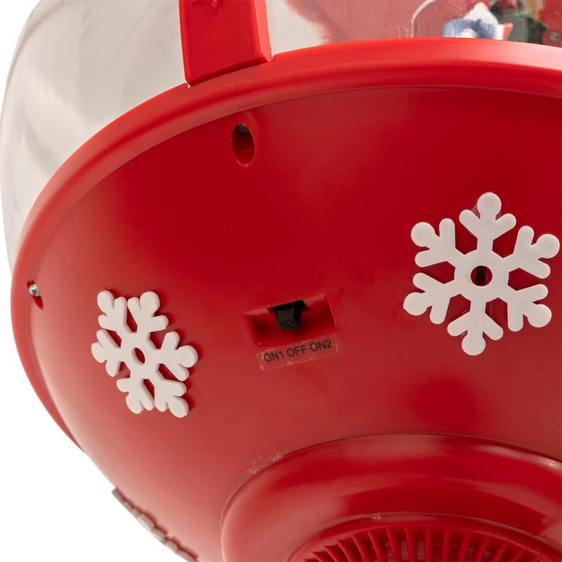 Christmas floor lamp with snow, light and sound - different settings