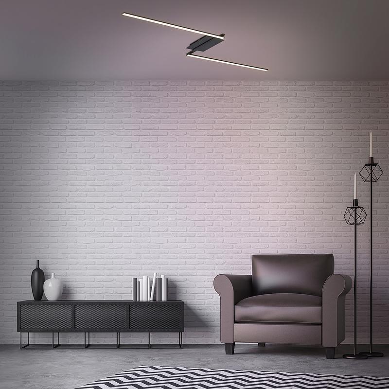 Modern LED ceiling light - Black in house home