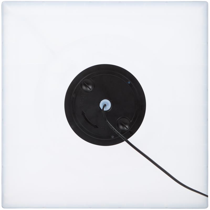 Round LED infinity tunnel ceiling light - black - back view