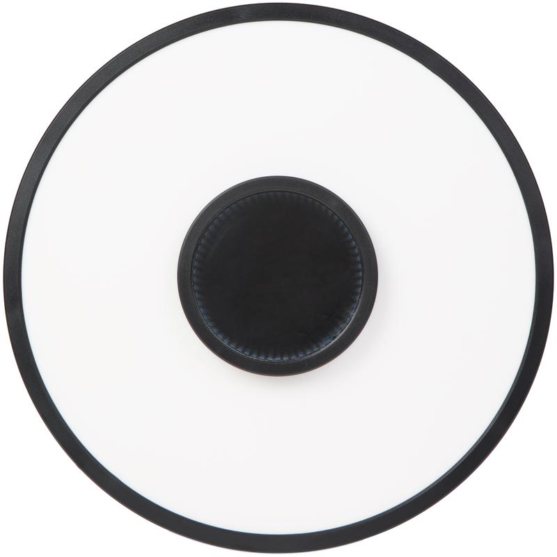 Round LED infinity tunnel ceiling light - black - switched off
