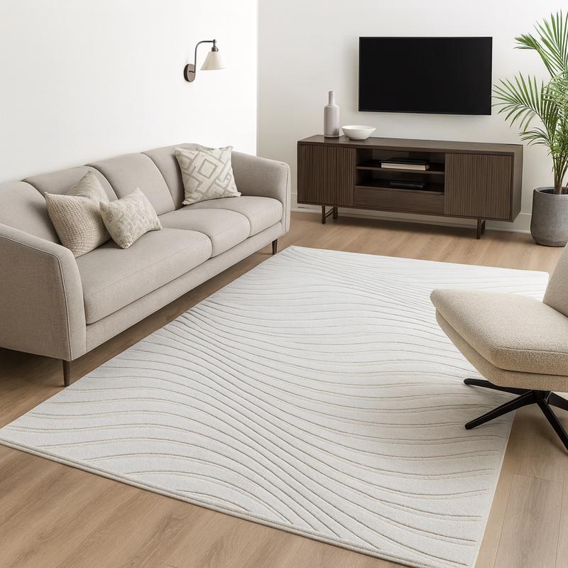Wave rug - in the living room