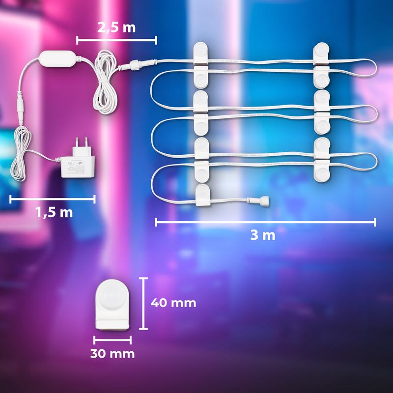 Music-sensitive LED light string dimensions