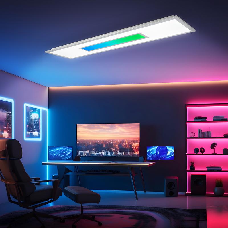 Panneau LED rectangle avec télécommande