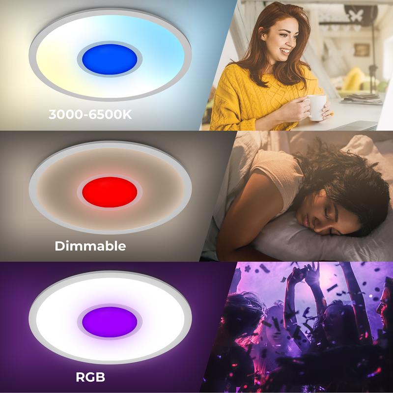 Telefunken LED panel rond 45cm - Magic RGB centerlight verschillende sferen