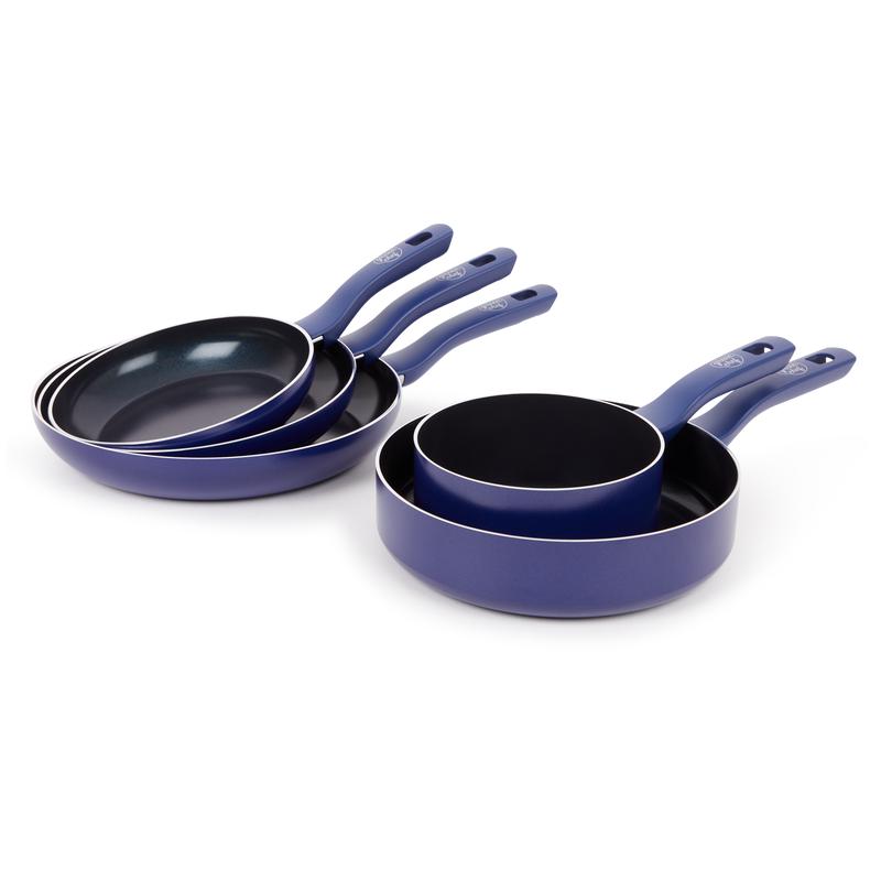 Greenchef 14-piece pan set - all pans stacked