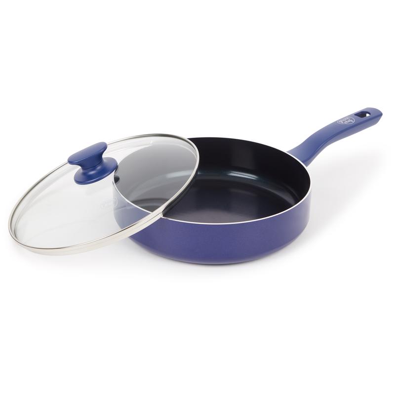 Greenchef 14-piece pan set - pan with lid open
