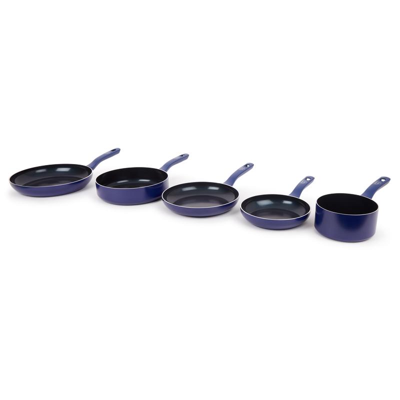 Greenchef 14-piece pan set - all pans arranged