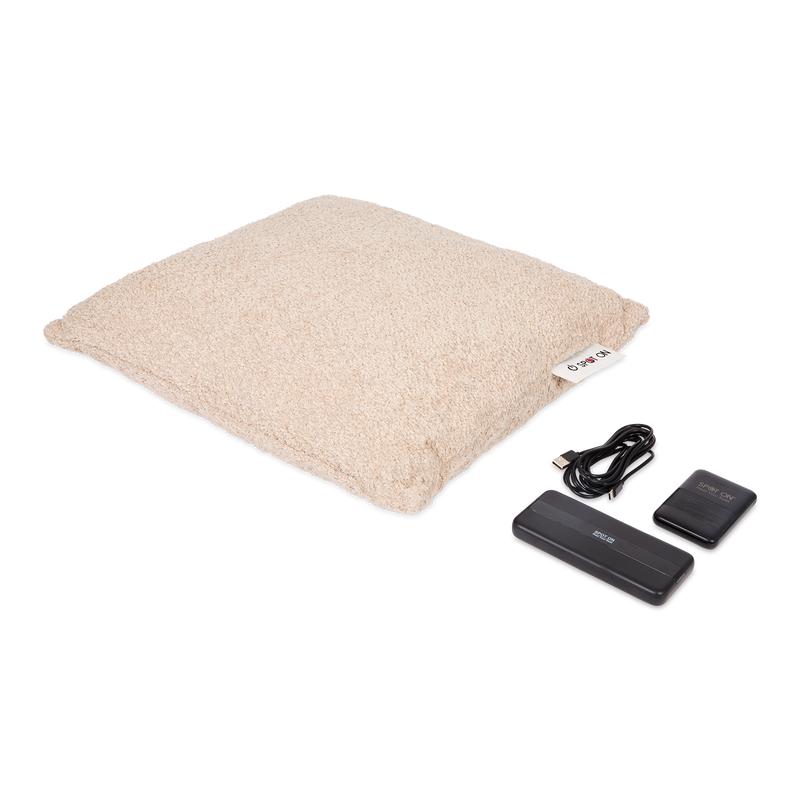 Spot On infrared heated cushion Fuzzy - Taupe