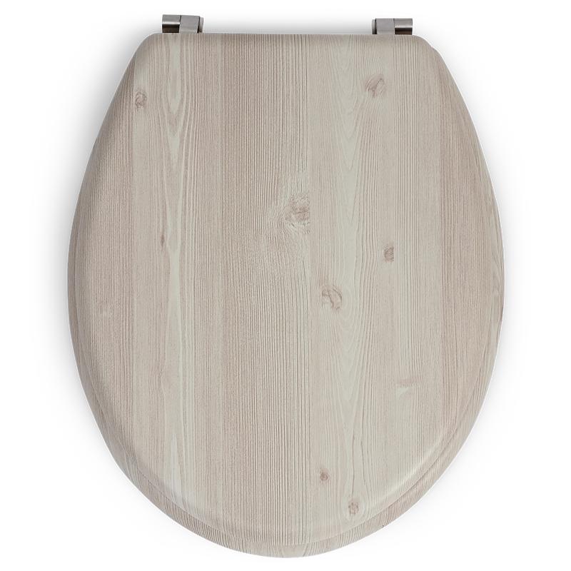 Toilet seat - light oak lid top