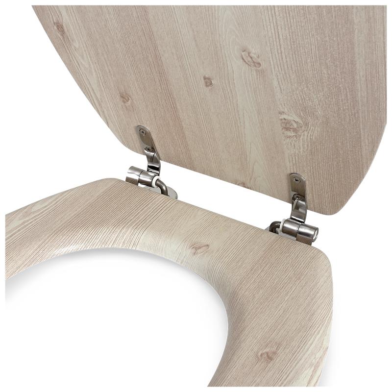 Toilet seat - light oak open