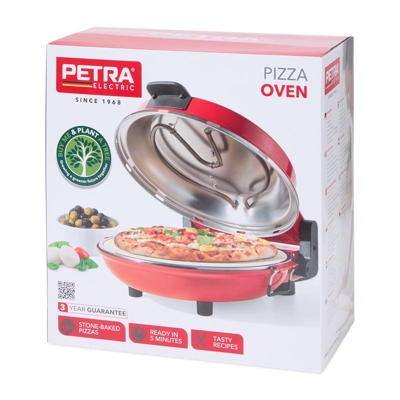 Petra elektrische pizzaoven in verpakking