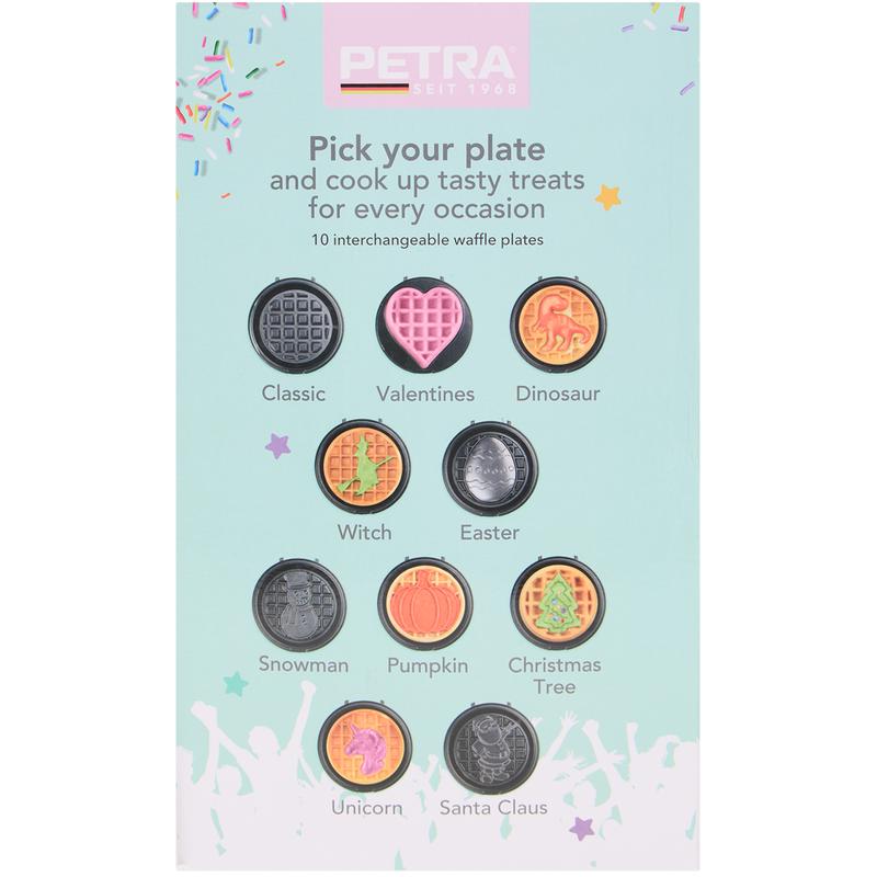 Petra 10-in-1 mini waffle maker - baking plate options