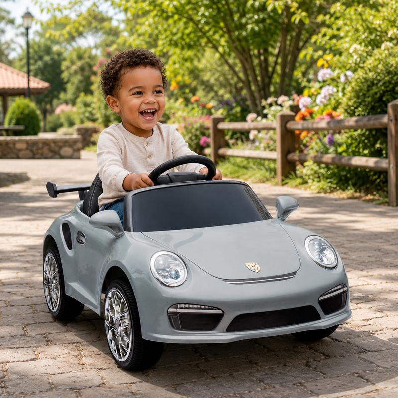 Voiture électrique pour enfant Porsche RUF CTR 3 S505 - gris