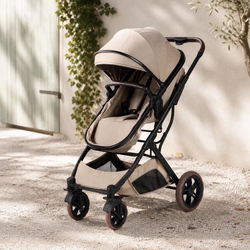 2-in-1 meegroei kinderwagen – taupe