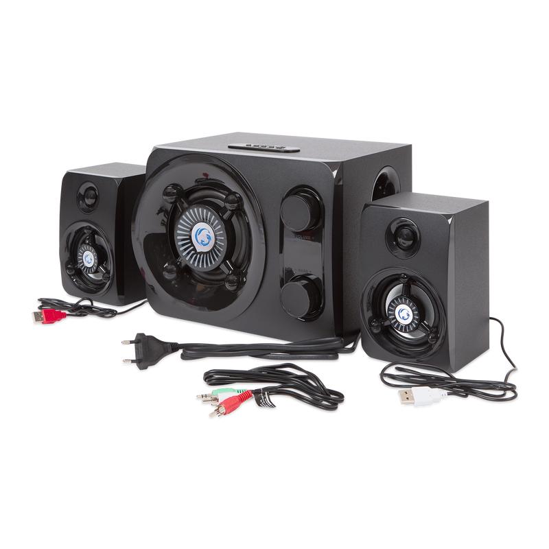 2.1 gaming speaker met ledverlichting complete set met kabels