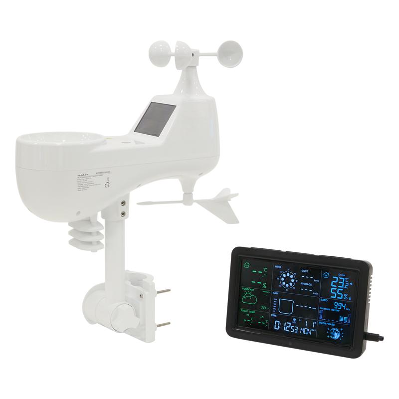 Lopoleis® Weerstation Draadloos Met Wifi 7.5 Inch Kleurendisplay Weergave Tijd Datum Temperatuur Luchtvochtigheid Luchtdruk Comfort Hitte Index 7 In 1 Multifunctioneel 596846905
