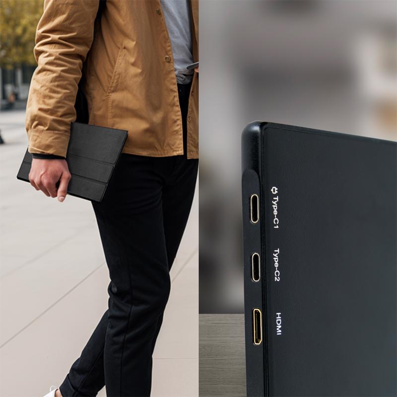Denver portable monitor - 15.6 inch - being carried