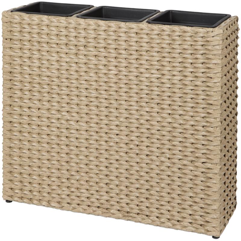 Rattan planter 3-in-1 - light brown