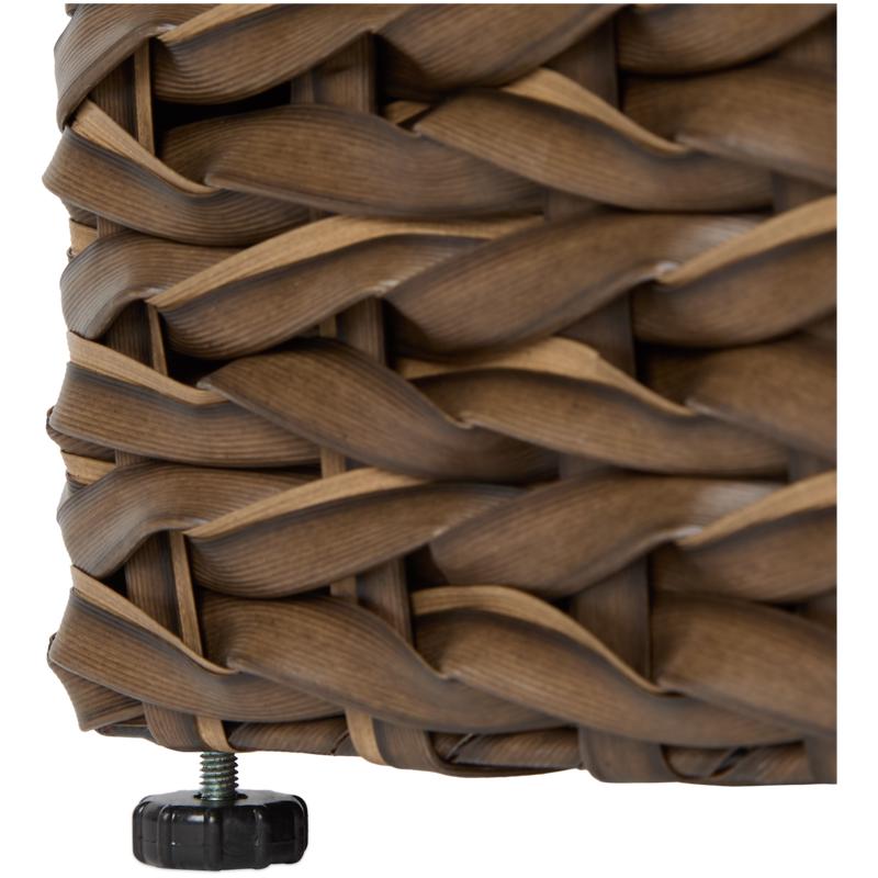 Rattan planter 3-in-1 - dark brown - adjustable legs