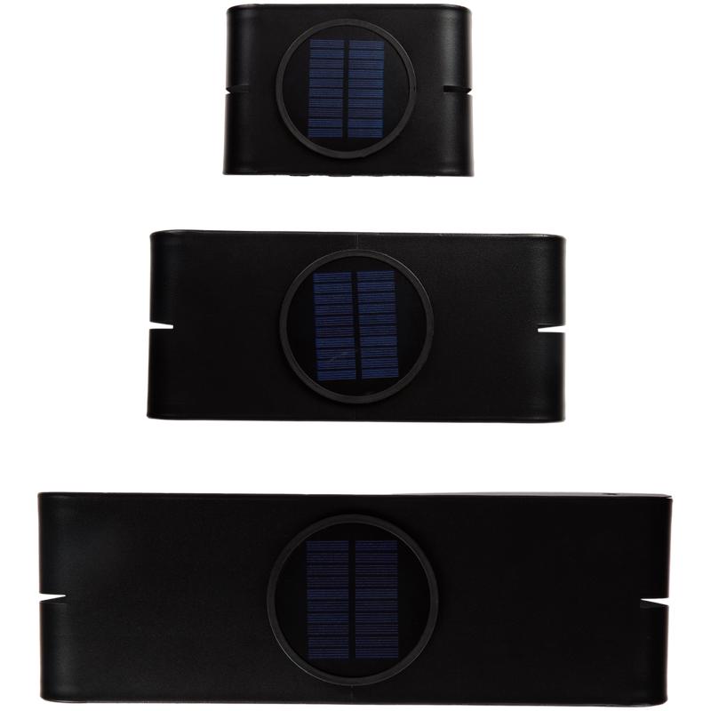Wall planter set with solar lighting - solar cells