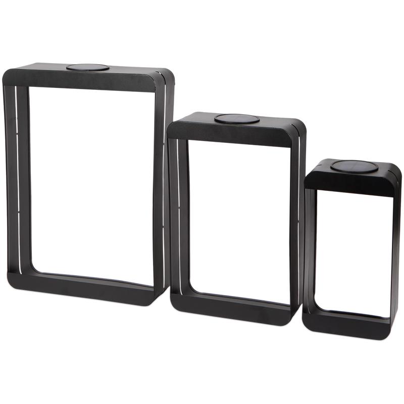 Wall planter set with solar lighting 3-piece | S-M-L