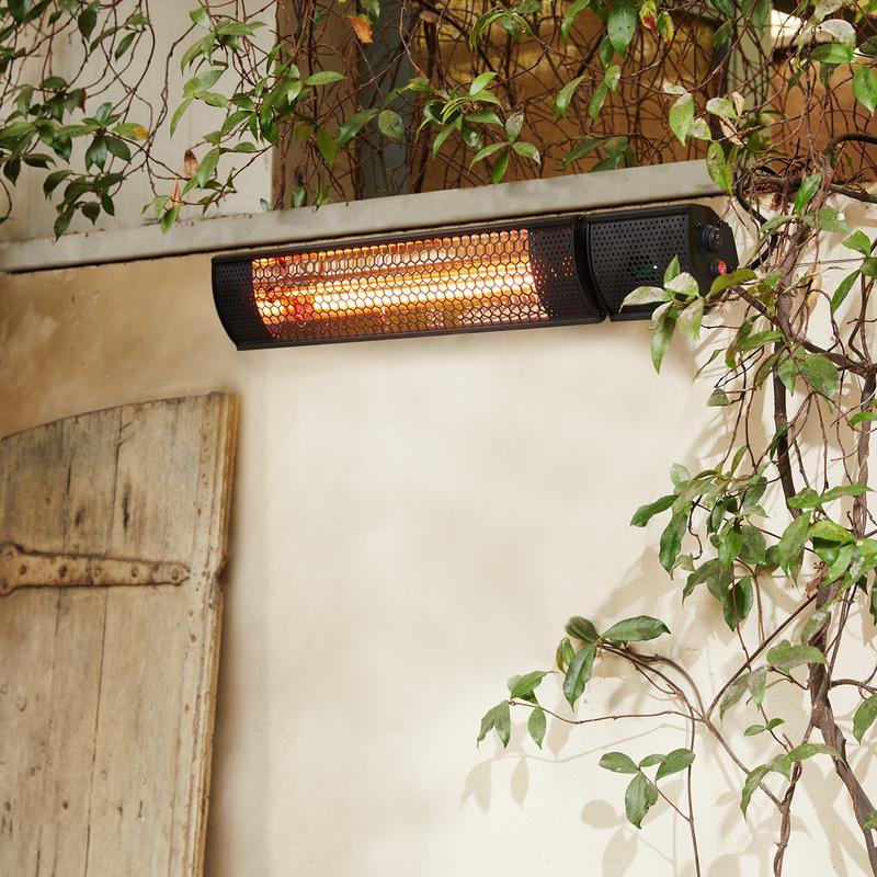 Electric patio heater 2000W in the garden