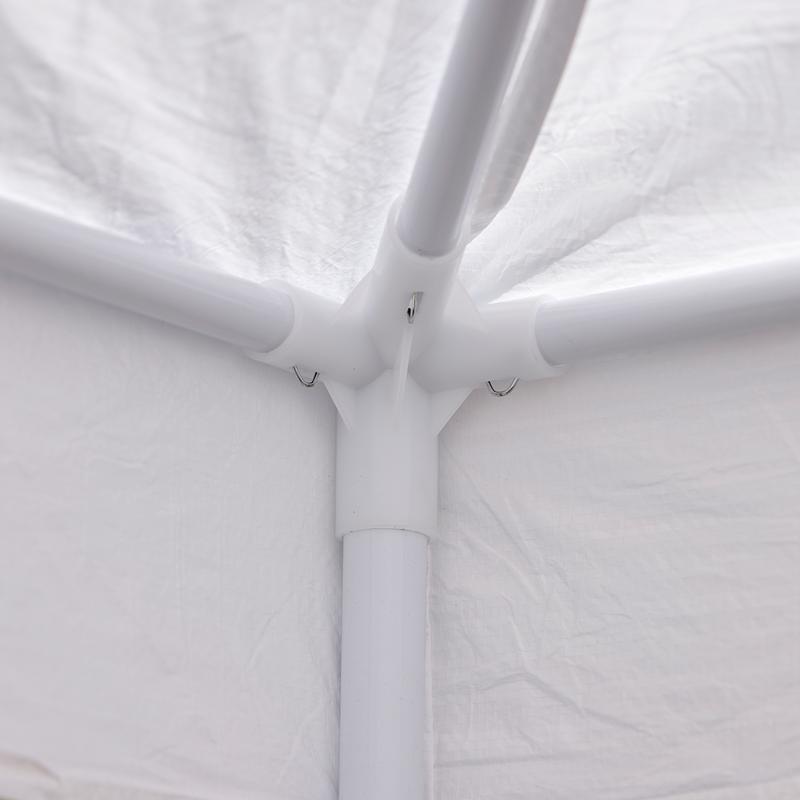 Party tent attachment on the inside