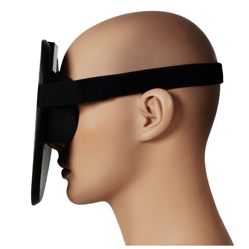 Ledmasker zijkant aanzicht op hoofd