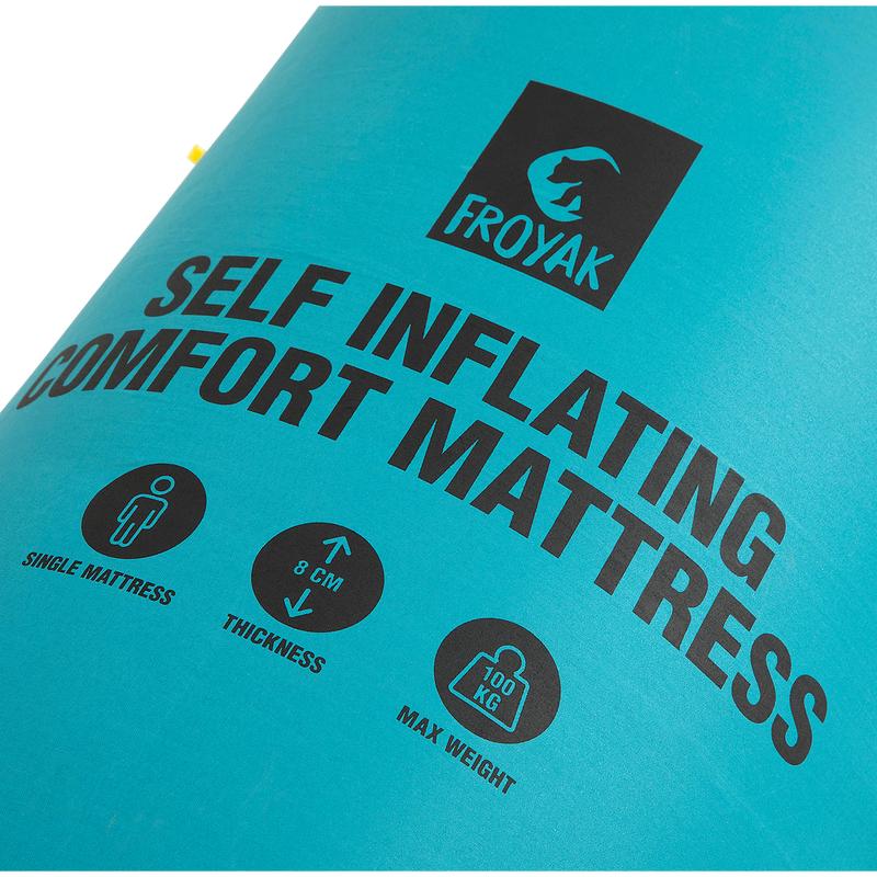 Froyak self-inflating air mattress features