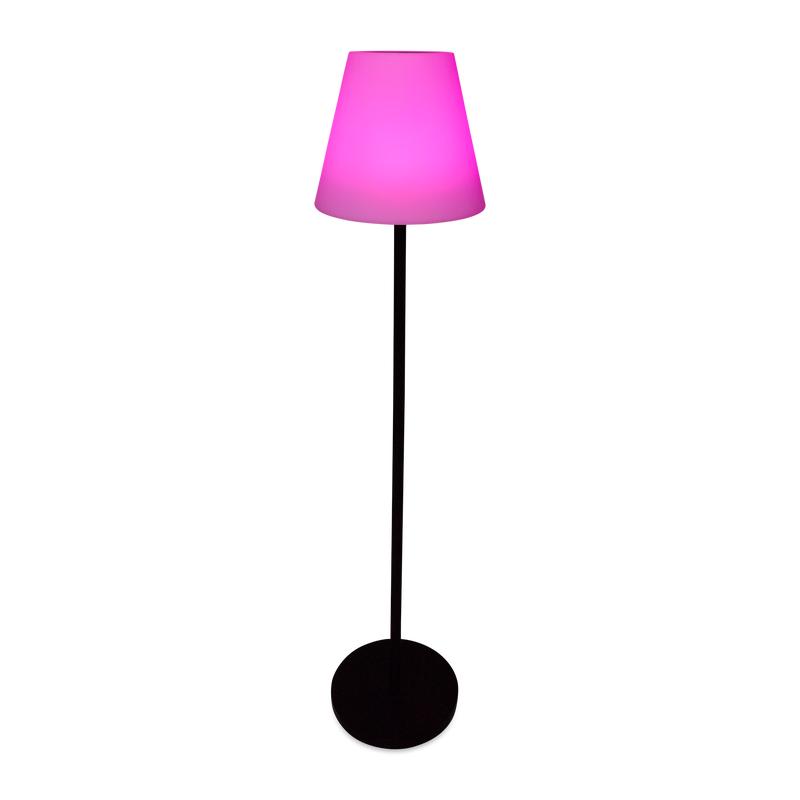 Lampadaire solaire LED rose