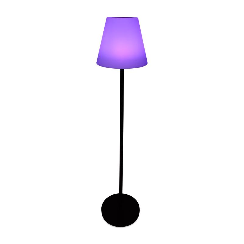 Lampadaire solaire LED violet