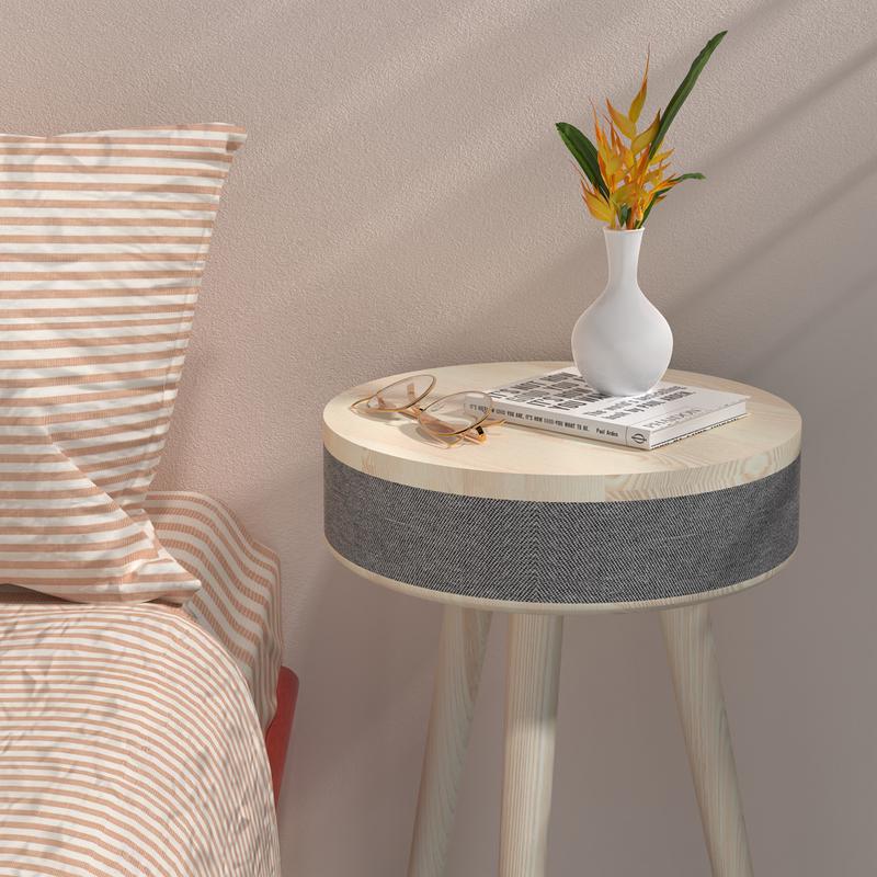 Design side table with built-in speaker as night stand