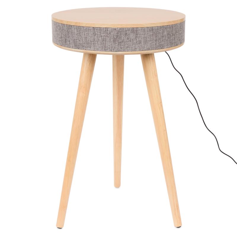 Design side table with built-in speaker with cable