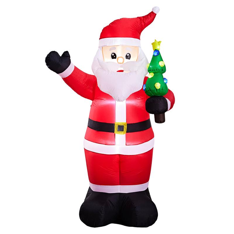 Santa inflatable 240cm with flash lights met licht aan