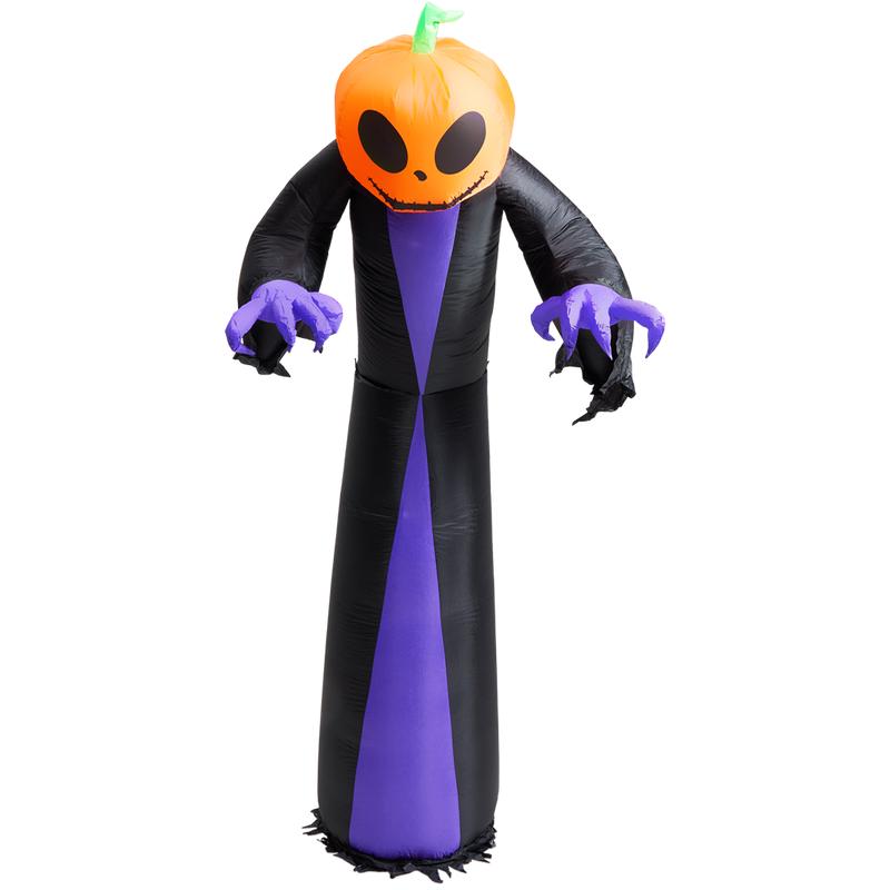 Inflatable Halloween pumpkin man - front view