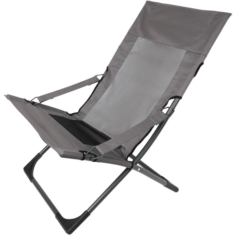 Grey lounge chair with removable cushion