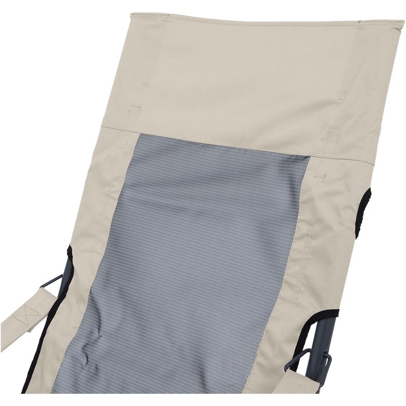 Taupe lounge chair without cushion - side view