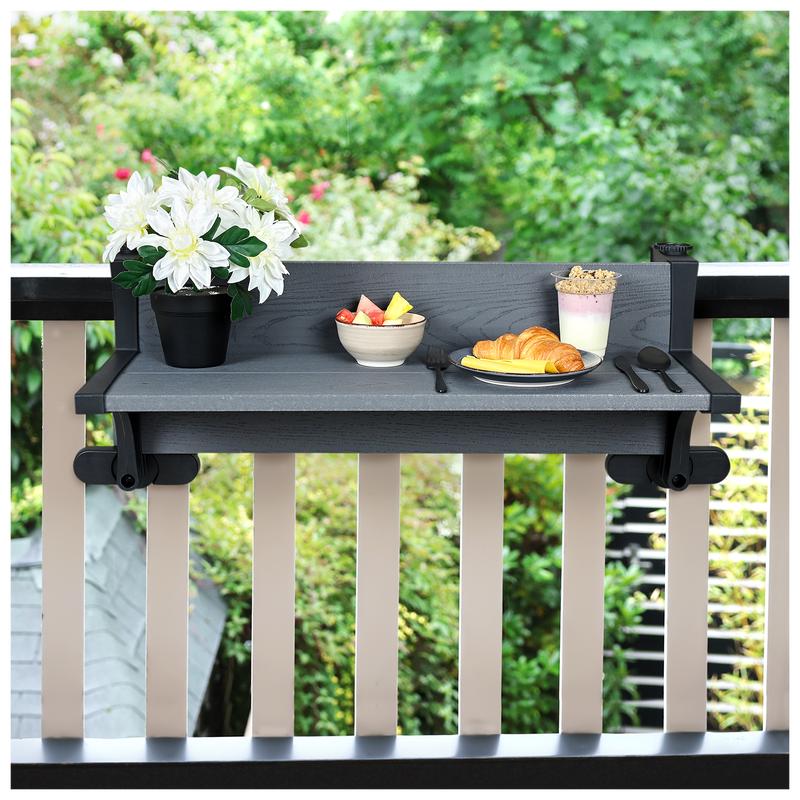 Keter balcony table with breakfast