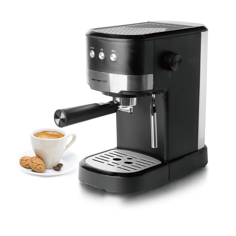 Espresso machine with coffee