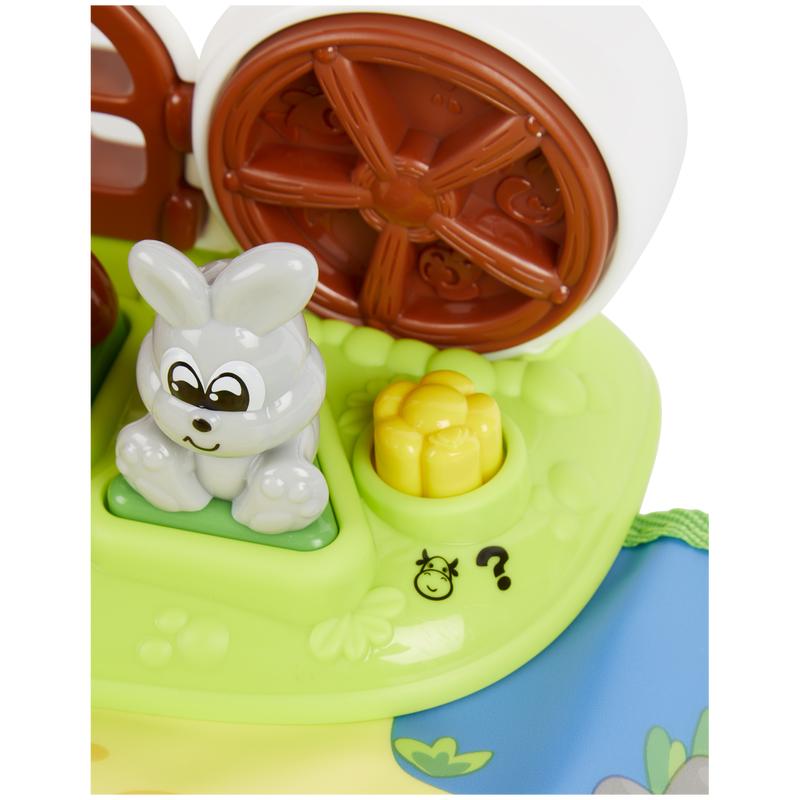 Farm animals play mat - rabbit with turnable wheel