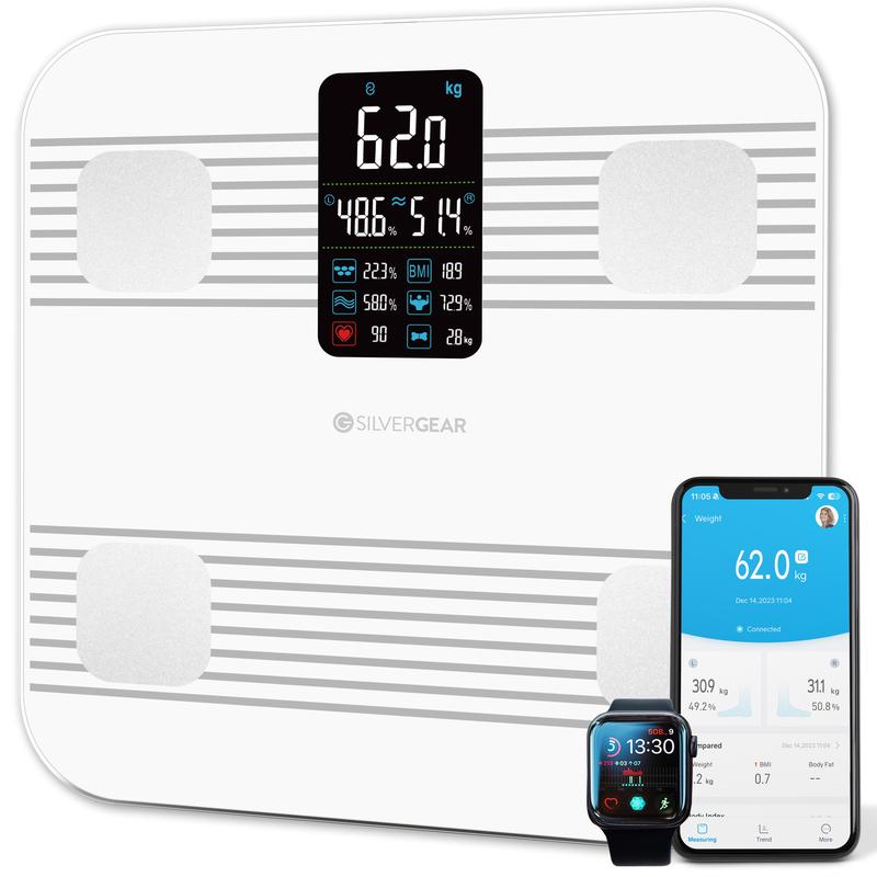 Silvergear smart bathroom scale - white - controllable via app