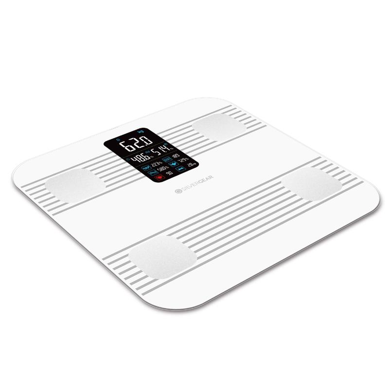 Silvergear smart bathroom scale - white - side view
