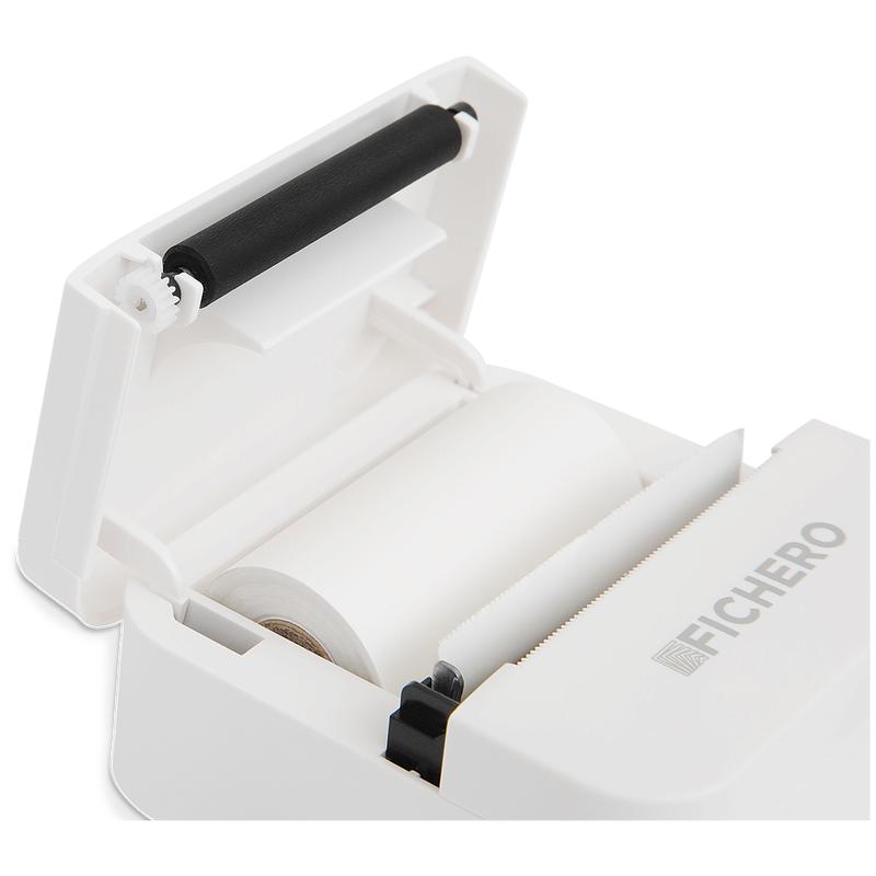 Mini imprimante portable, imprimante autocollante sans encre avec 12  rouleaux de papier, mini imprimante thermique pour notes / photos /  autocollants, blanc