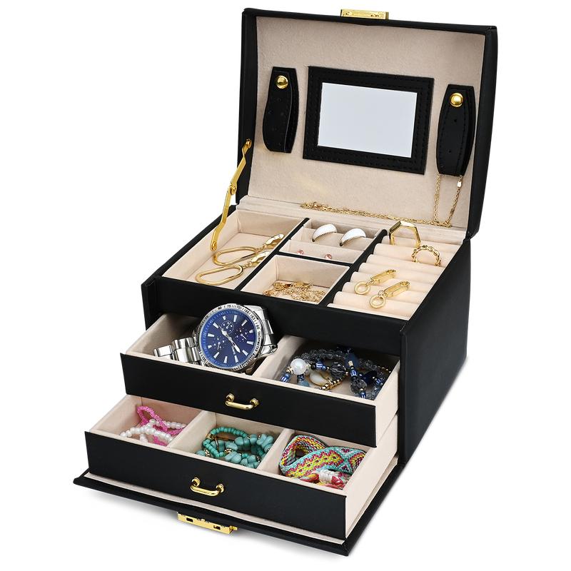 Jewelry box filled with jewelry