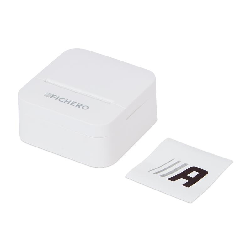 Mini pocket printer - 300 dpi bovenaanzicht met sticker