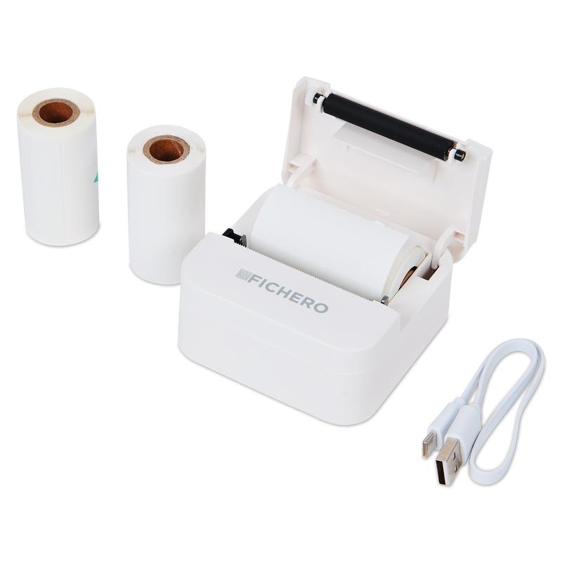 Mini pocket printer - 300 dpi met papierrollen en usb kabel