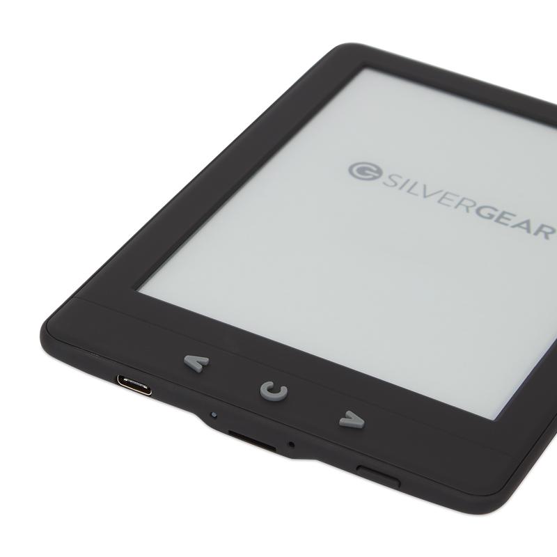 Silvergear e-reader - Zwart close up