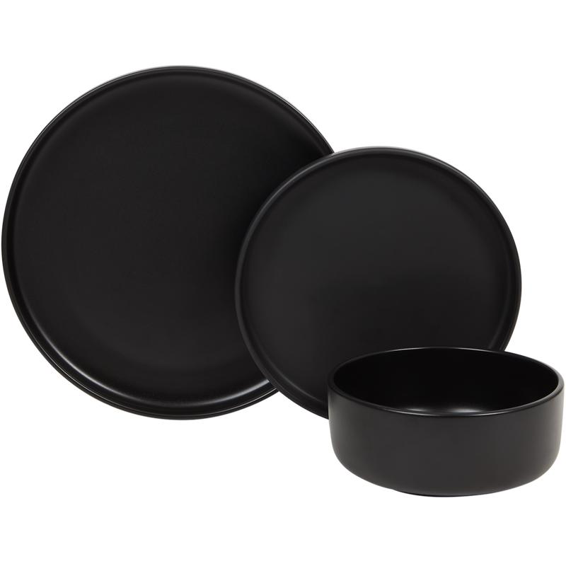 Dinner set - matte black - set